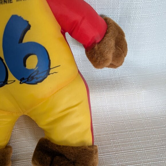 Vintage Nascar Plush Ernie Irvan Teddy Bear 36 m&ms Goodyear Pedigree - Picture 5 of 7